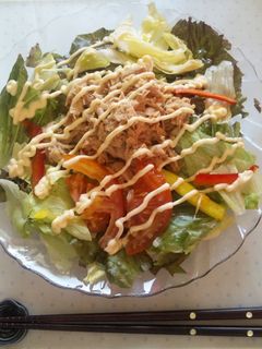 ツナ&トマトサラダうどん-レシピのメイン写真