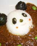 うちにあるもので、デコカレー☆パンダ