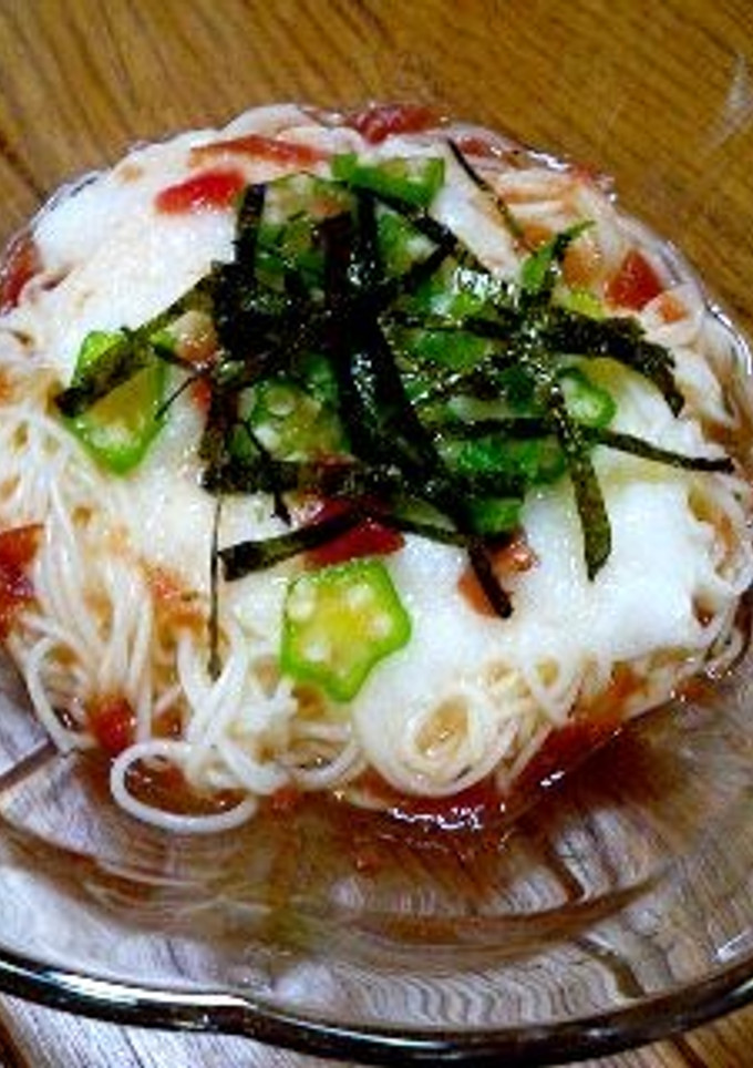 とろとろさっぱり♪梅だれそうめん♡-レシピのメイン写真