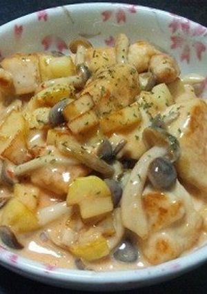 【鶏しめじじゃがいものスイチリマヨ和え】-レシピのメイン写真