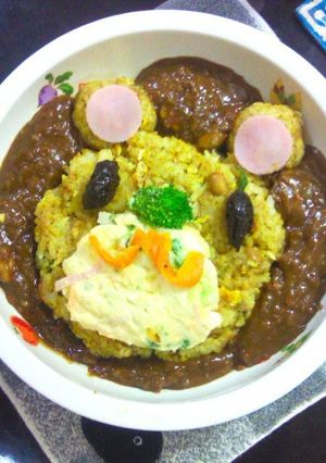 百獣の王ライオンちゃんドライデコカレー♪-レシピのメイン写真