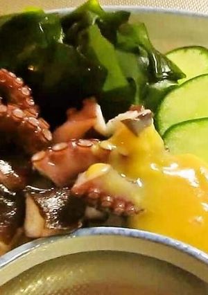 タコの辛子酢味噌♪(タコのさばき方)-レシピのメイン写真