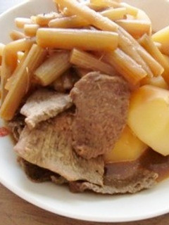 ふき入りの肉じゃが-レシピのメイン写真