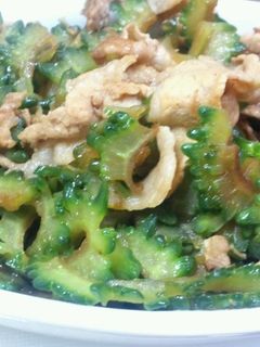 ゴーヤと豚肉の甘辛炒め-レシピのメイン写真