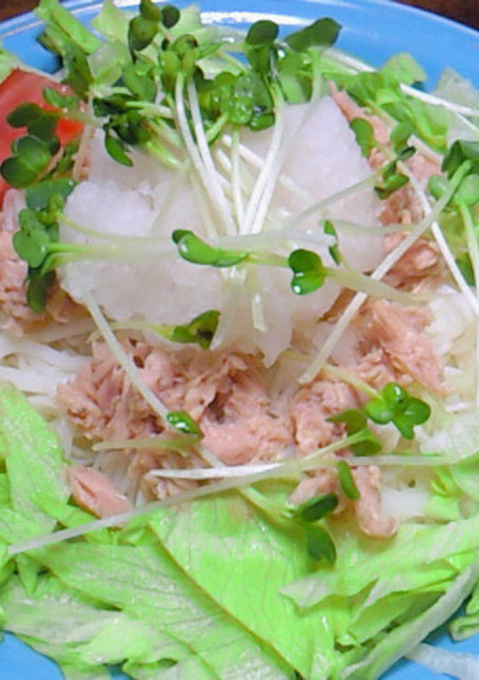 ♪簡単ツナと大根おろしのぶっかけそうめん-レシピのメイン写真
