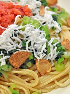 めんたいしらす&野沢菜の冷製パスタ-レシピのメイン写真
