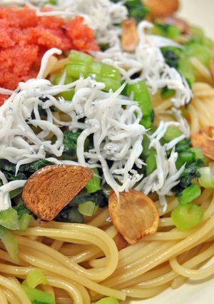 めんたいしらす&野沢菜の冷製パスタ-レシピのメイン写真