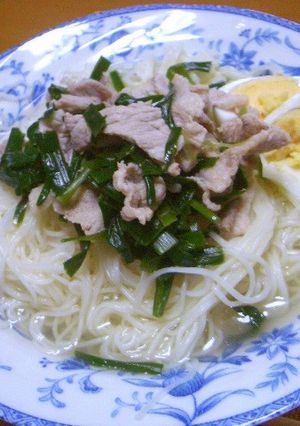 スタミナあったかそうめん-レシピのメイン写真
