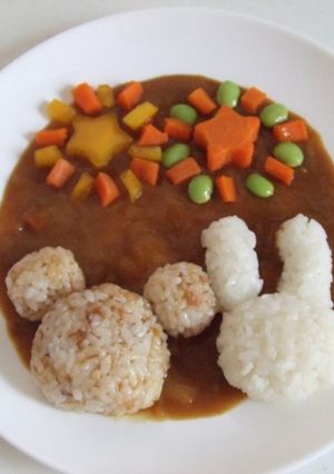 デコカレー♪夏の想い出”花火☆”　-レシピのメイン写真