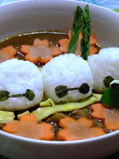 ☆子供が大好き電車のデコ電カレー☆-レシピのメイン写真
