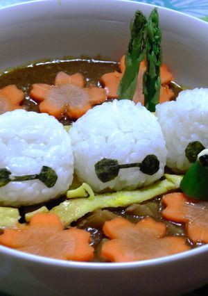 ☆子供が大好き電車のデコ電カレー☆-レシピのメイン写真