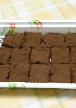 オレンジブランデー生チョコ♪らくパック-レシピのメイン写真