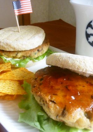 【ゴーヤ＆ひじき】照焼き豆腐バーガー-レシピのメイン写真