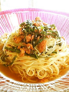 鮭フレークと紫蘇のお素麺♪-レシピのメイン写真