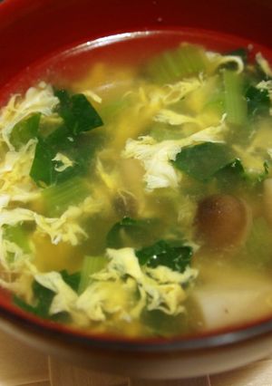 とろっと小松菜たまごの中華スープ-レシピのメイン写真