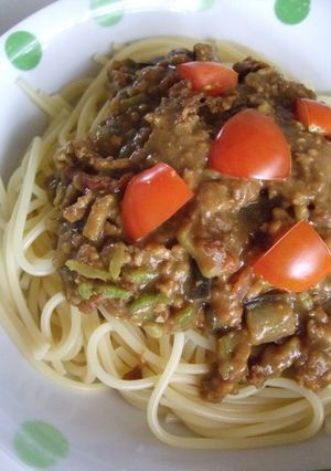 夏野菜キーマのパスタ-レシピのメイン写真