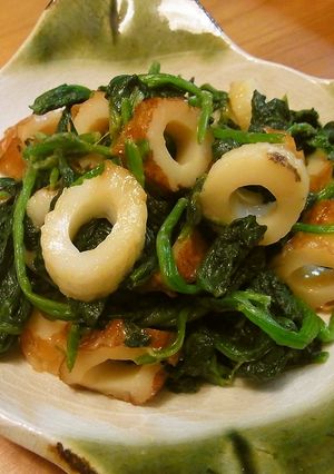 ほうれん草とちくわの練りゴマ麺つゆあえ-レシピのメイン写真