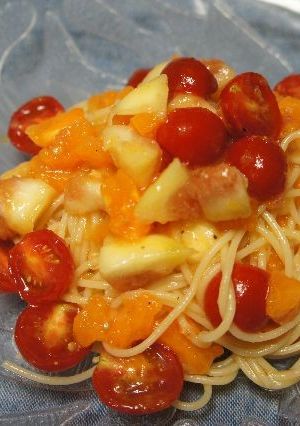 いちじくとトマトのスイートサラスパ♪-レシピのメイン写真