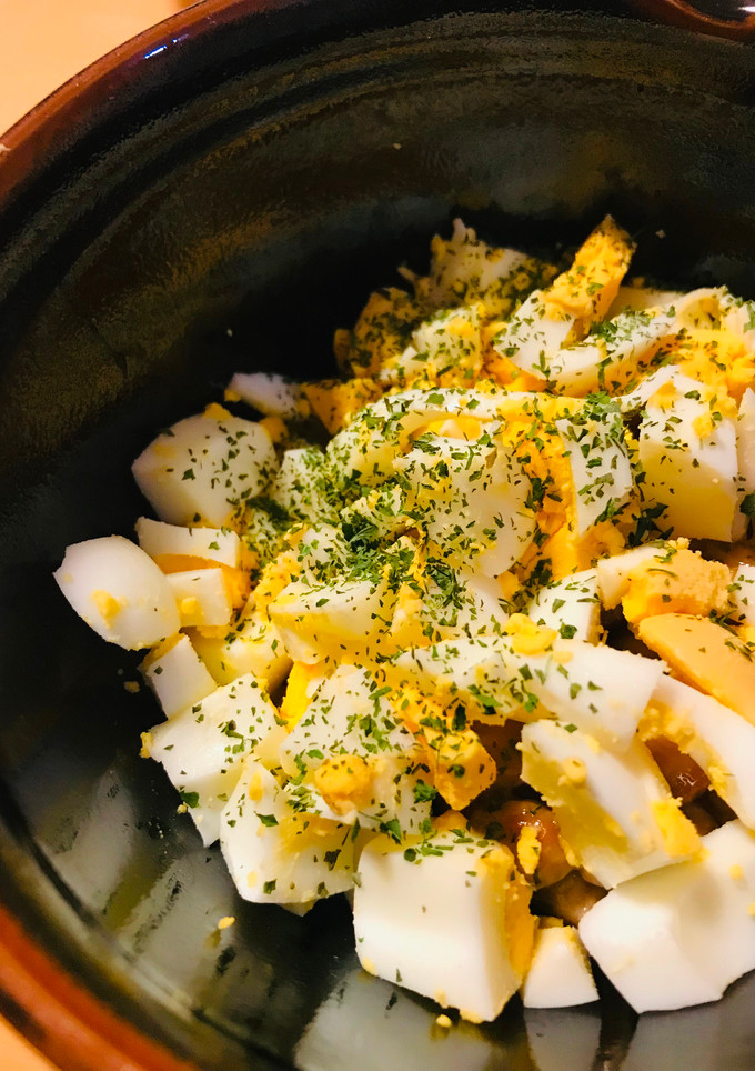毎日の納豆●ゆで玉子のミモザ風-レシピのメイン写真