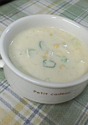中華風味♪コーンと卵のとろりん豆乳スープ-レシピのメイン写真
