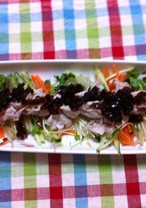 豚しゃぶサラダポン酢ジュレ乗せ-レシピのメイン写真