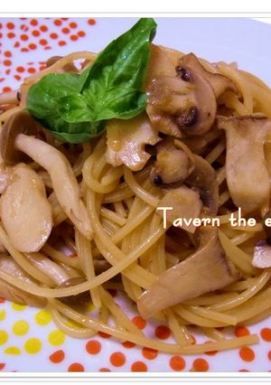 ３種のキノコの山葵ソースパスタ-レシピのメイン写真