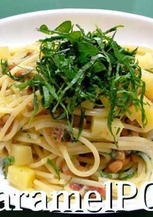 梅・紫蘇・納豆じゃがパスタ-レシピのメイン写真