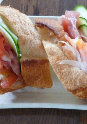 朝ご飯にバゲットサンド-レシピのメイン写真