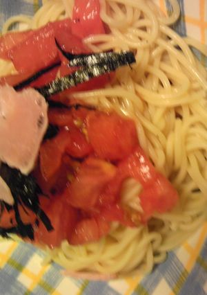 トマトの和風冷製パスタ-レシピのメイン写真