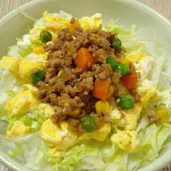 รูปของ 朝からガッツリ！ミンチ丼♪