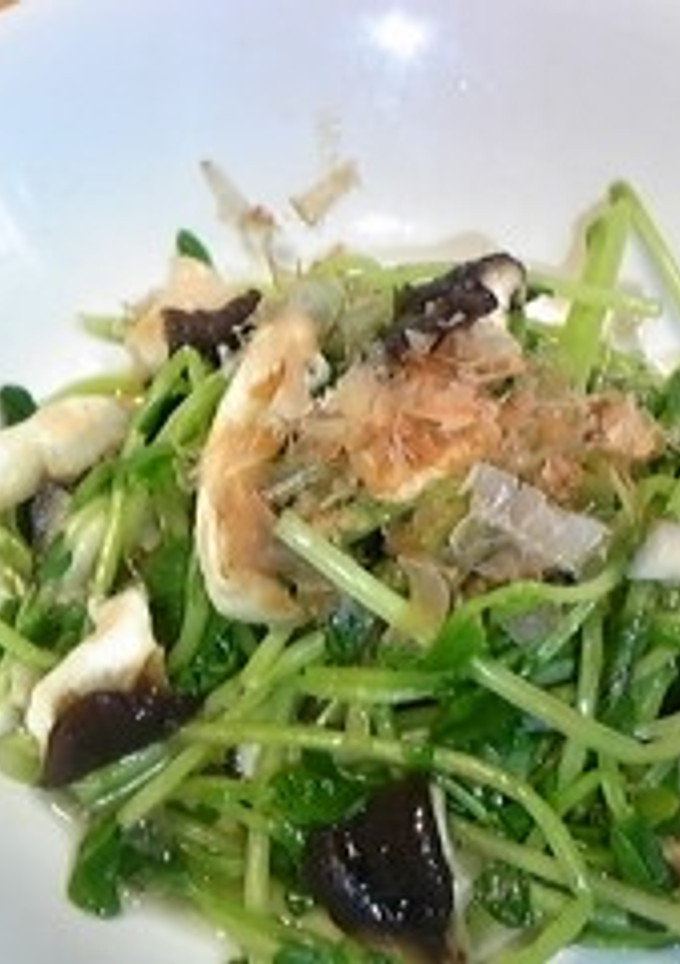 豆苗としいたけのお浸し-レシピのメイン写真