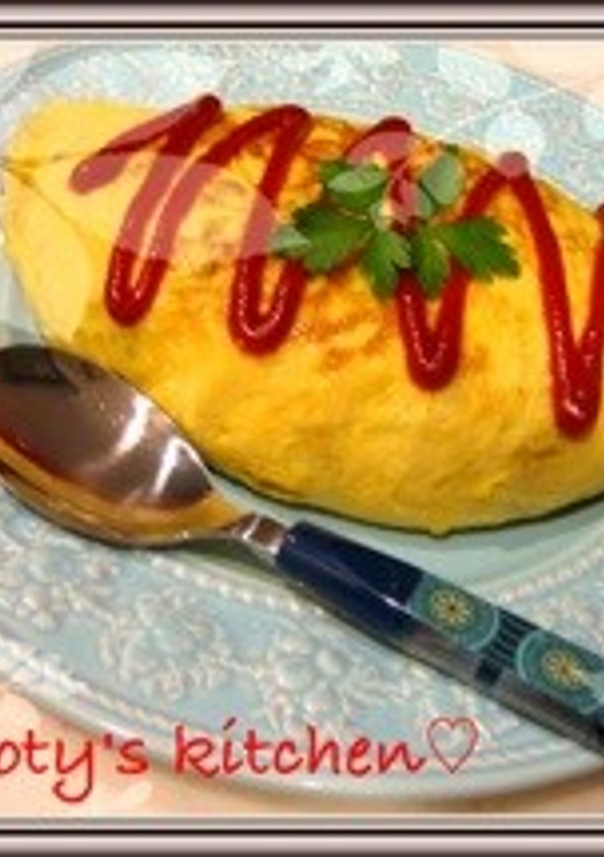 我が家のあっさり挽肉入り和風オムライス♬-レシピのメイン写真