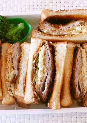 激うま！柔らかトンカツサンド弁当！-レシピのメイン写真