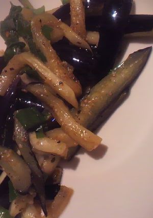 【つまみに】ナスの胡麻油炒め-レシピのメイン写真
