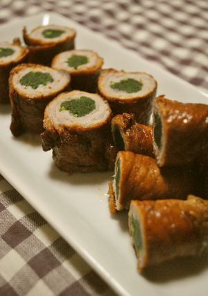 花ニラ(韮菜花)の豚肉巻き-レシピのメイン写真