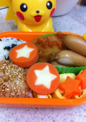 お弁当に♪型抜きにんじん＋チーズ-レシピのメイン写真