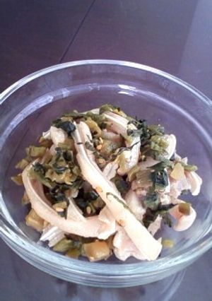ミミガー高菜-レシピのメイン写真