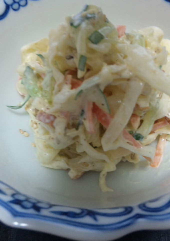 ｳﾏｳﾏ!ちくわと野菜のごまマヨ合え-レシピのメイン写真