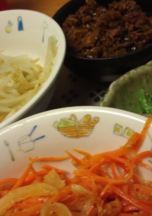 簡単！挽き肉と野菜たっぷり激ウマビビンバ-レシピのメイン写真