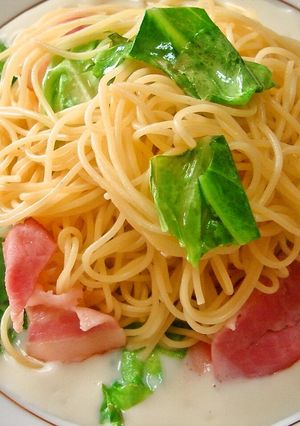 キャベツとベーコンのクリームスパゲッティ-レシピのメイン写真