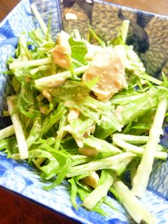 水菜とツナのゴマサラダ(*^▽^*)-レシピのメイン写真