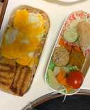 レンジ簡単洋風梅ガパオ味オムライス弁当