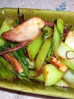 ピリ辛 青梗菜 イカ炒め-レシピのメイン写真
