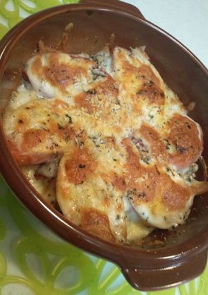 ﾄﾏﾄとｷﾉｺのﾁｰｽﾞ焼き-レシピのメイン写真