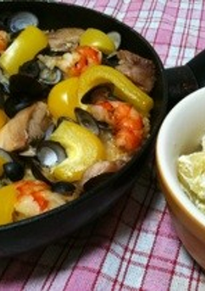 簡単♪魚介のパエリア-レシピのメイン写真