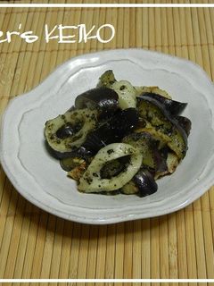 【農家のレシピ】なすとちくわの胡麻和え-レシピのメイン写真