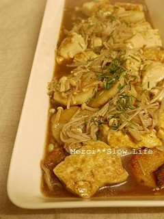 五香粉で豆腐と長芋のステーキ煮びたし風-レシピのメイン写真
