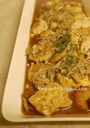 五香粉で豆腐と長芋のステーキ煮びたし風-レシピのメイン写真