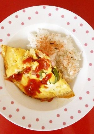 簡単ランチ♪余り野菜のオムレツプレート-レシピのメイン写真
