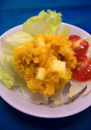 チーズ入りバナナパンプキンサラダ-レシピのメイン写真